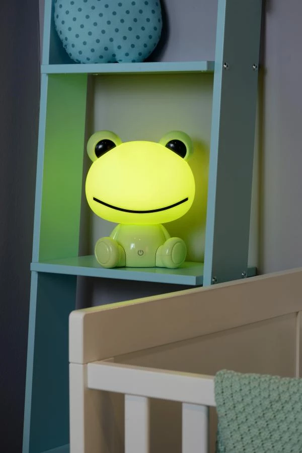 Lucide DODO FROG - Table lamp Children- LED 3 StepDim - 3x3W 4000K - Green - atmosphere 1